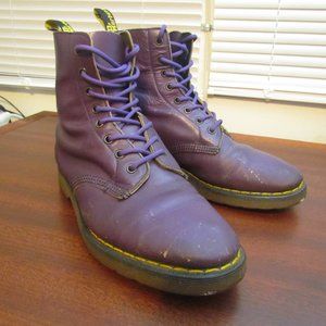 1980's Vintage Purple Dr Martens Boots - UK9